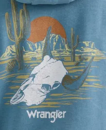 112350105-Wrangler Men's Blue Cacti Hoodie