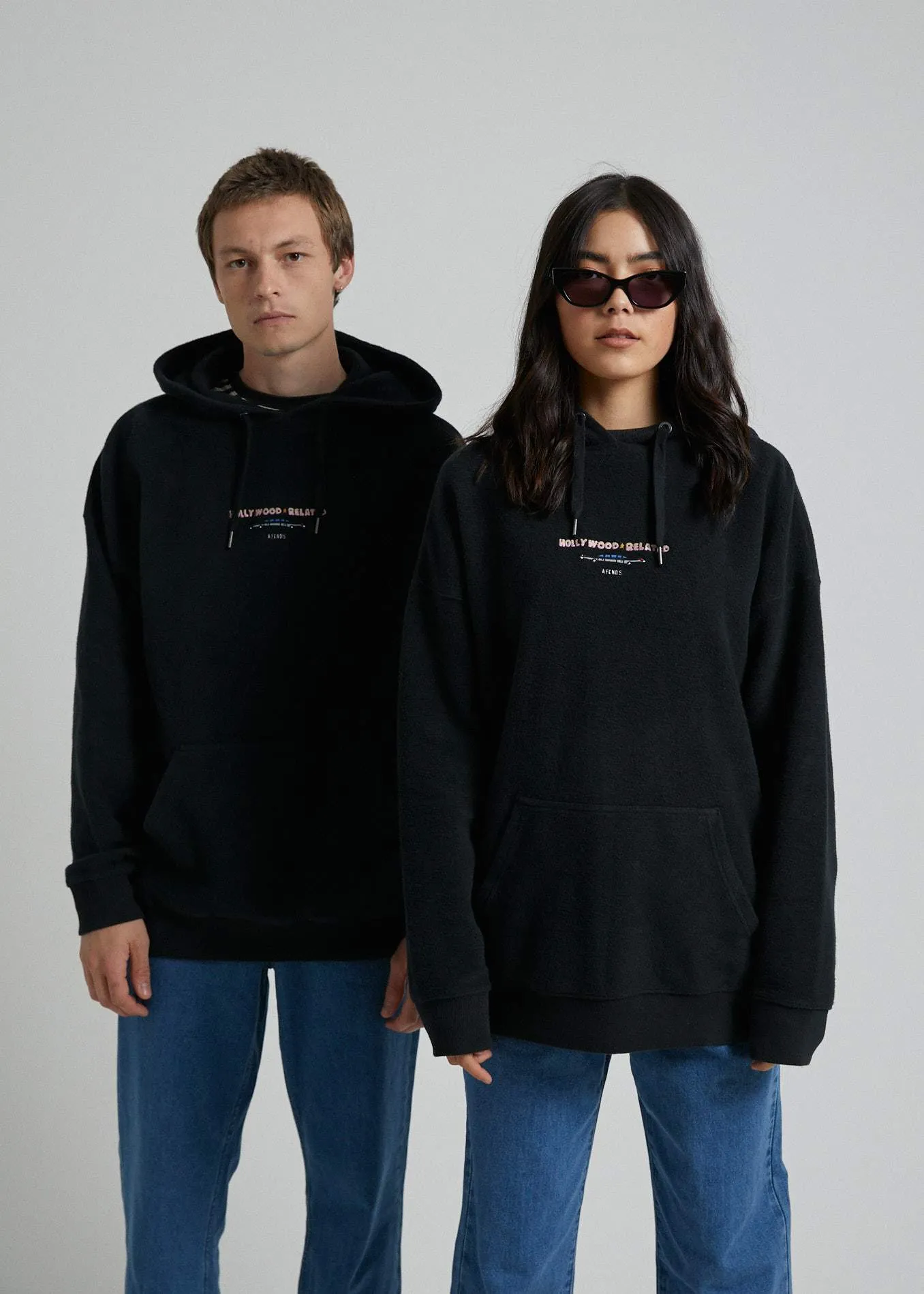 Afends Mens Hollywood Related - Pull On Hood - Black