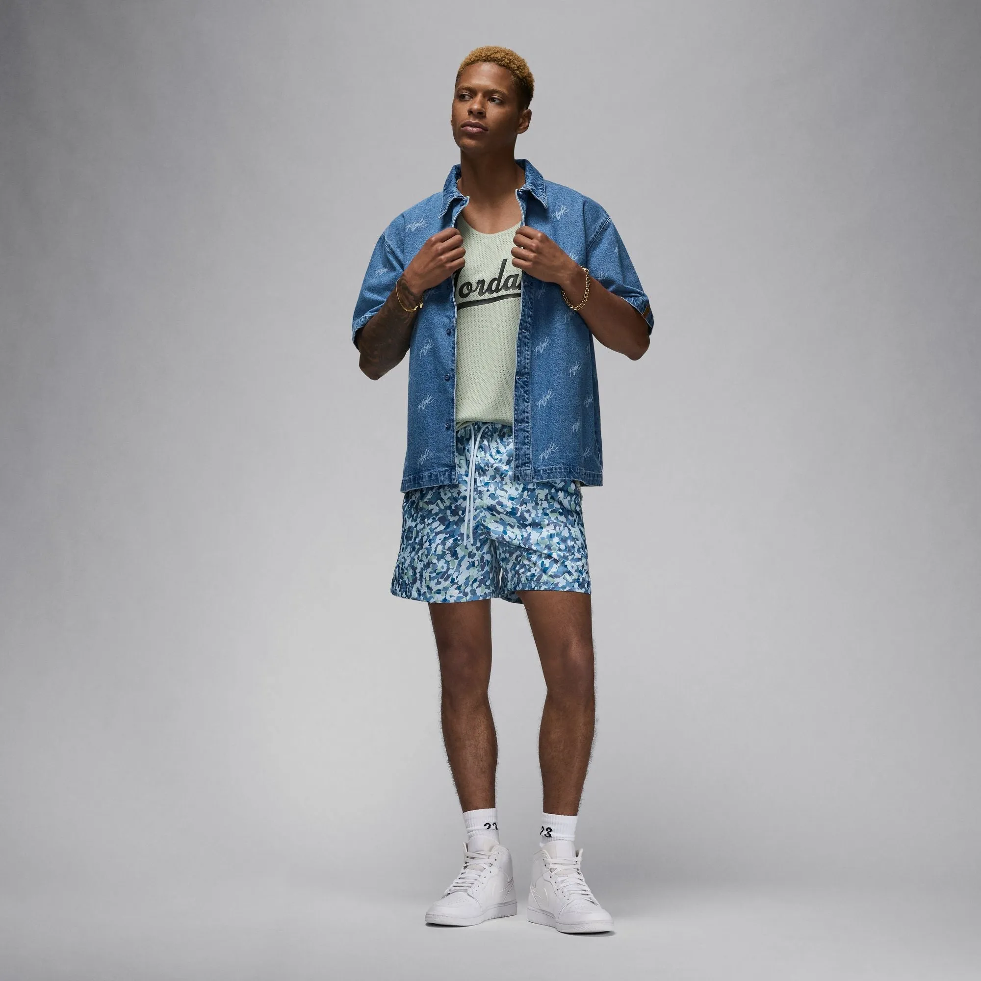 Air Jordan Essentials Poolside Shorts (Blue Tint/White)