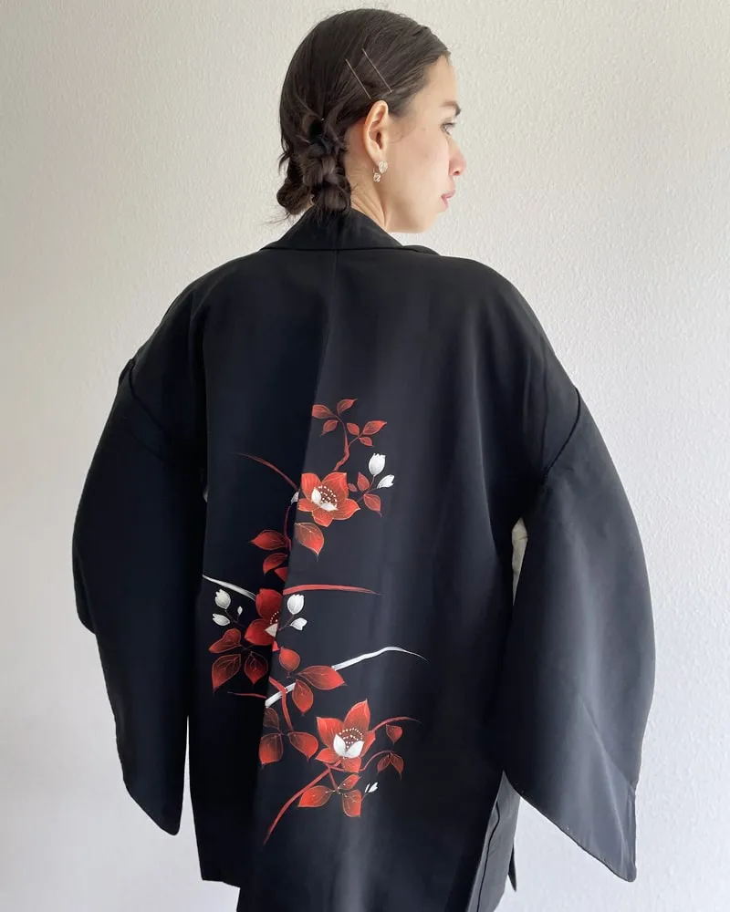 Bellflower Black Haori Kimono Jacket