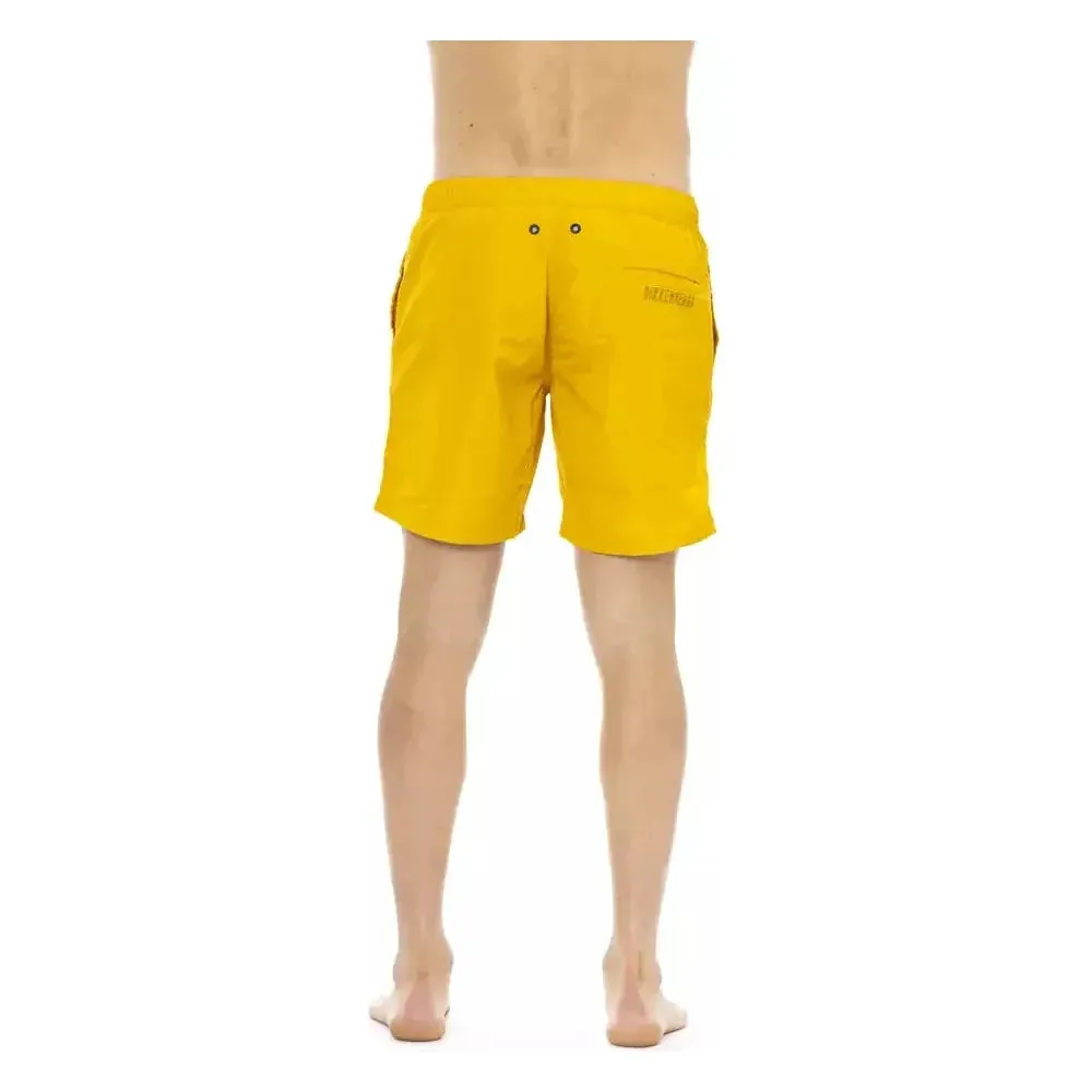 Bikkembergs Yellow Polyester Men Swim Short