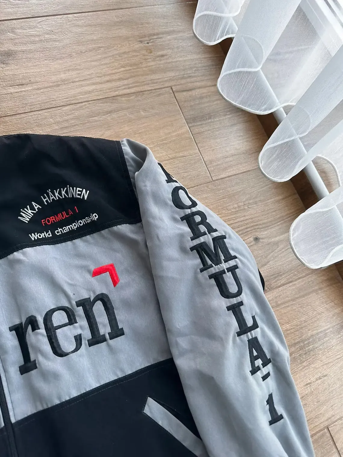 Black/Gray Mercedes-McLaren Vintage Racing Jacket