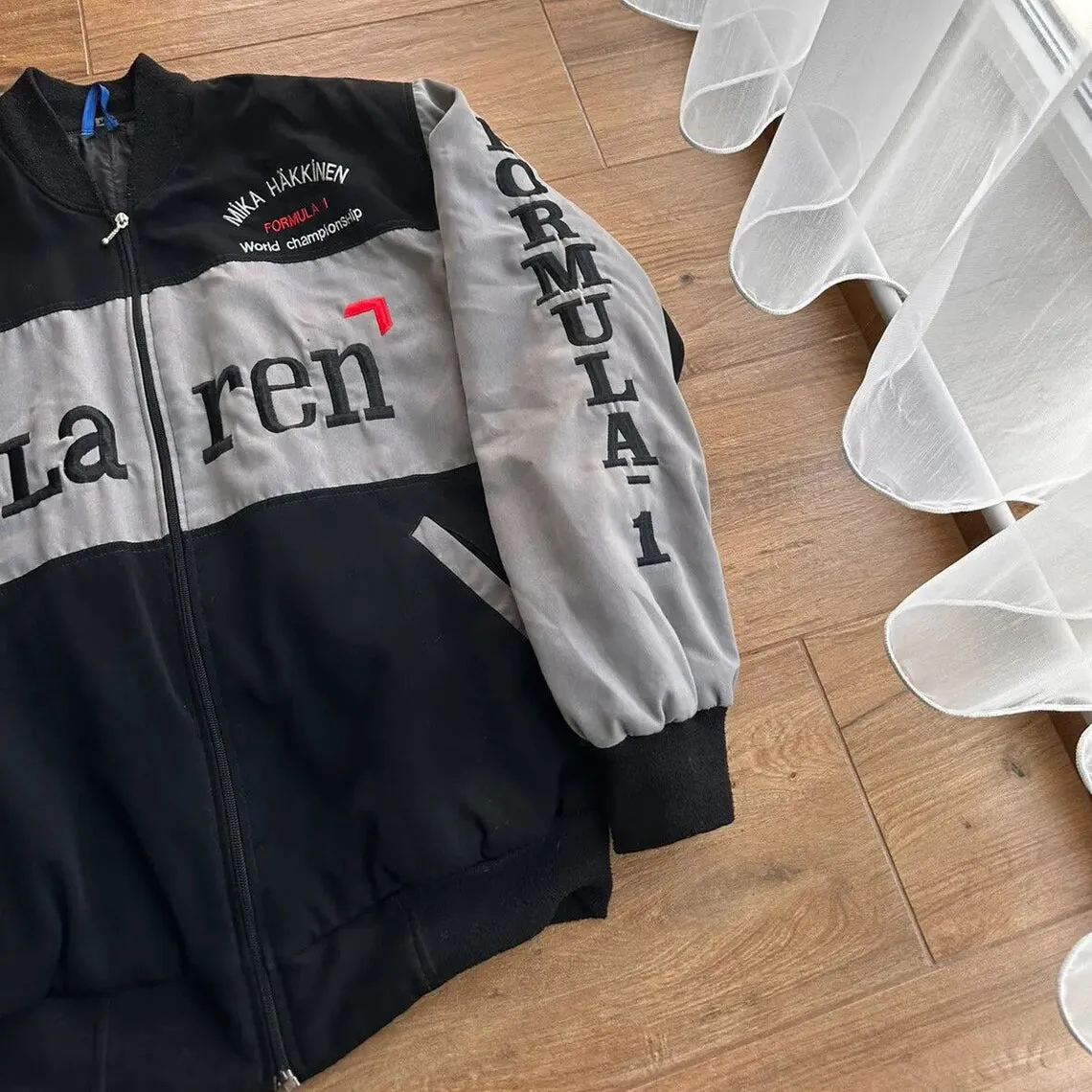 Black/Gray Mercedes-McLaren Vintage Racing Jacket