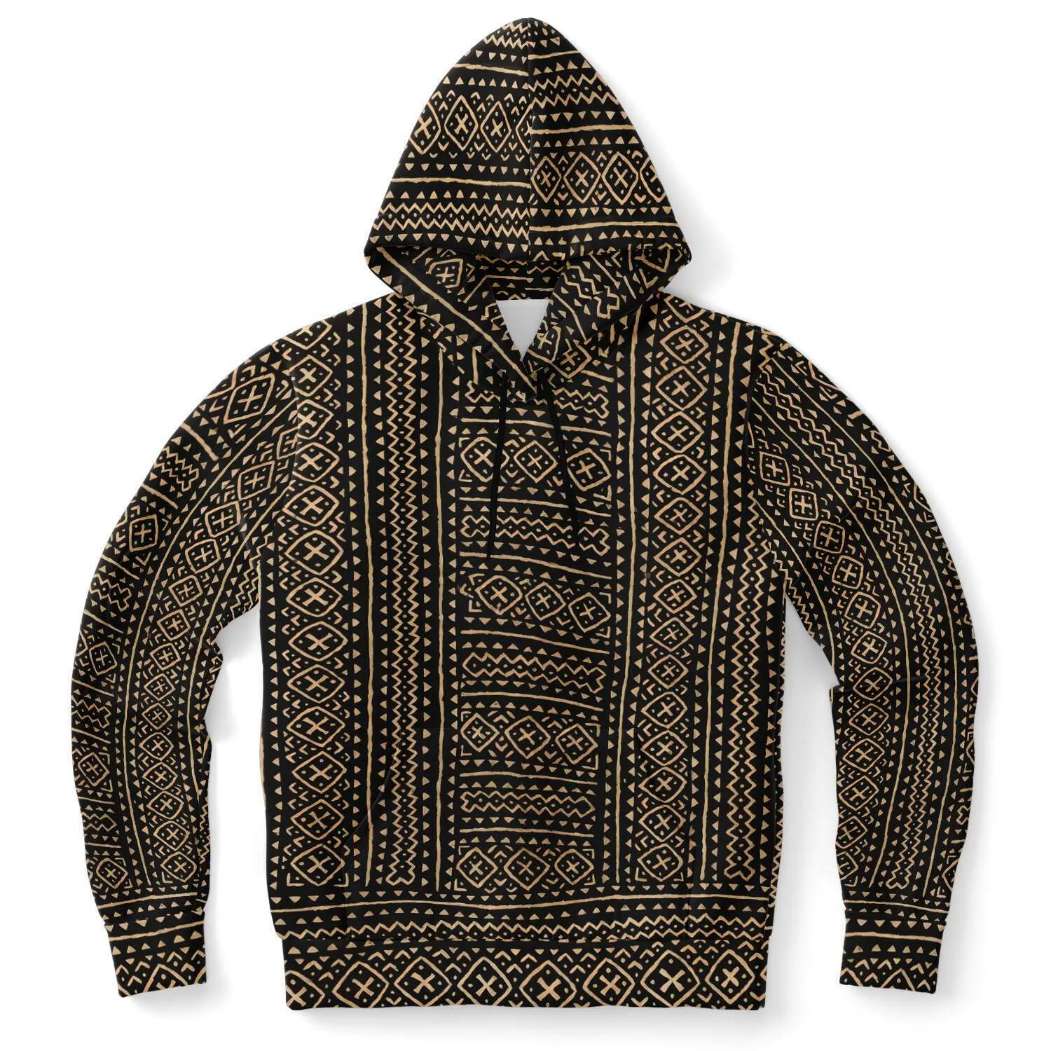 Bogolan Mali Mudcloth Hoodie, Boho, Kuba Cloth, Kilim, Baluch, Ethnic Jacket African Hippie Textile Tribal Sweater Pullover Hoodie