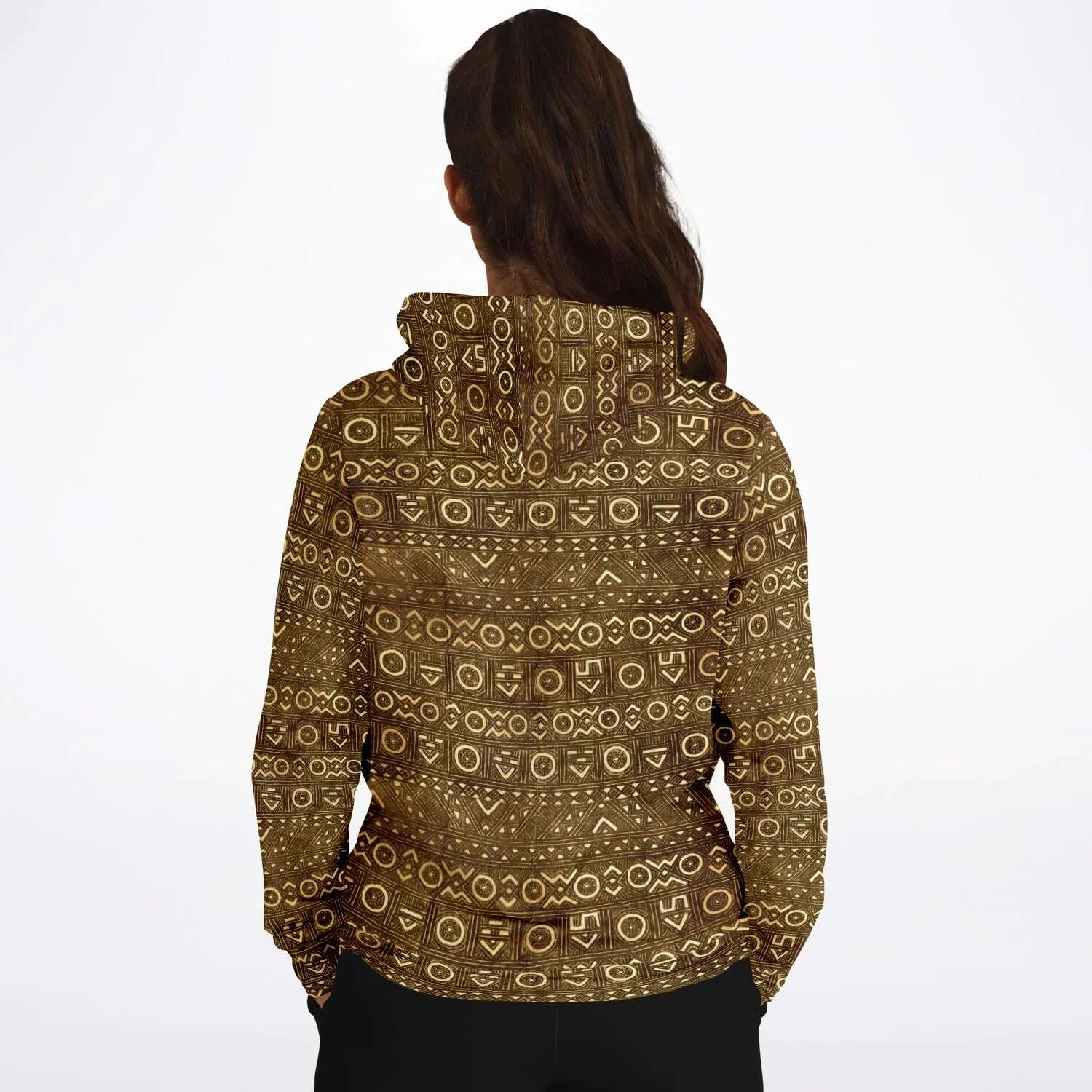 Bogolan Tribal Hoodie, Boho, Kuba, Kilim, Baluch, Ethnic Sweatshirt Jacket Mali Mudcloth African Hippie Pullover Hoodie