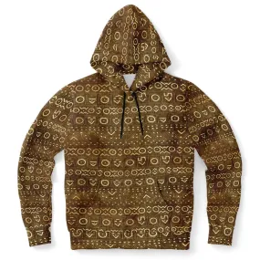 Bogolan Tribal Hoodie, Boho, Kuba, Kilim, Baluch, Ethnic Sweatshirt Jacket Mali Mudcloth African Hippie Pullover Hoodie