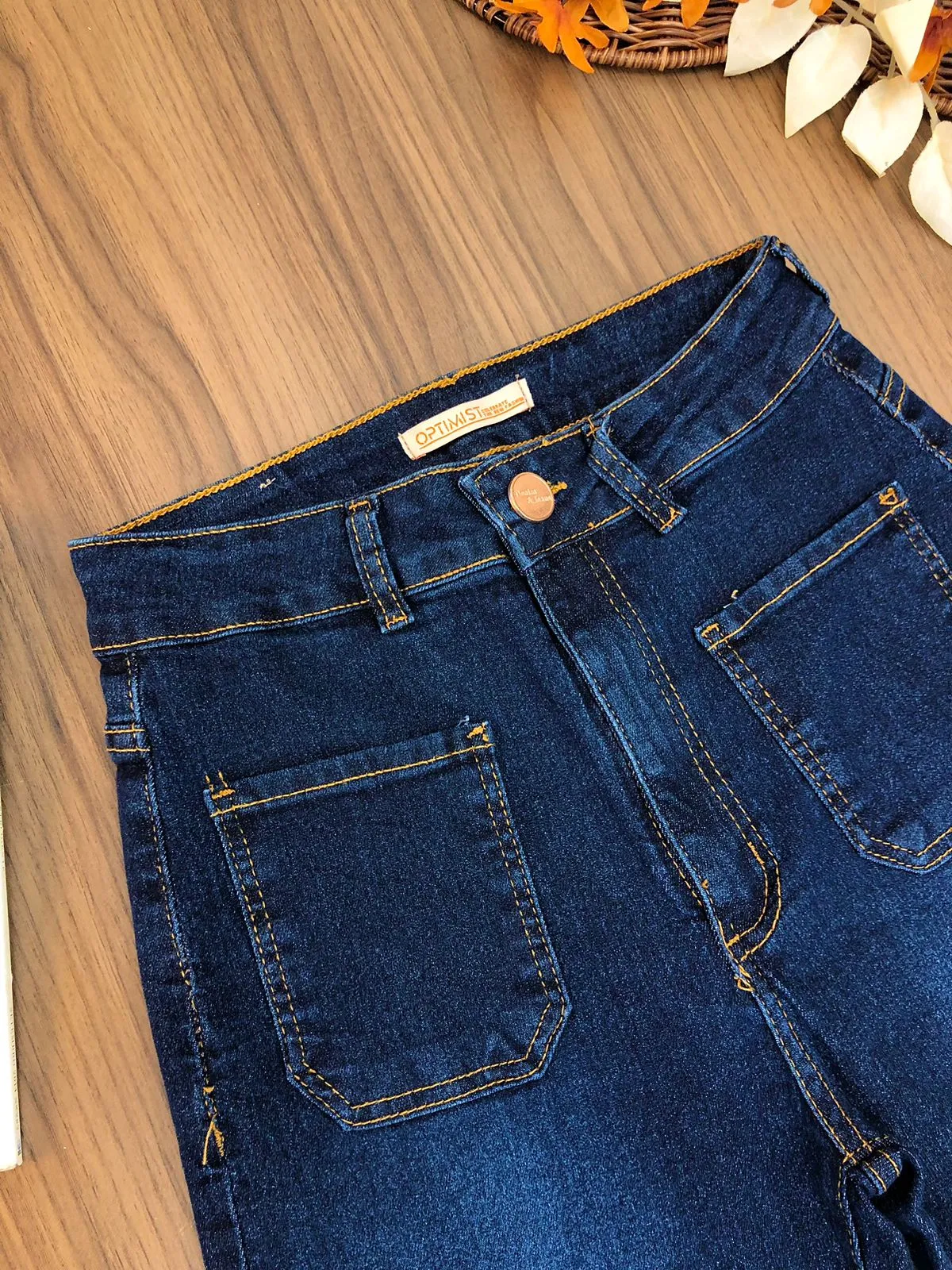 Calça Jeans Mom Bolsos 4222988. 7/E)