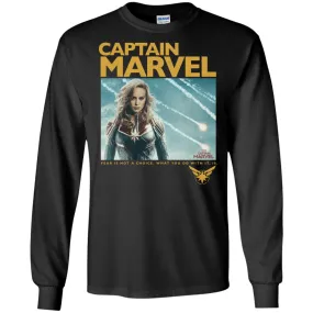 Captain Marvel Vintage Movie Poster Style Men Long Sleeve Shirt