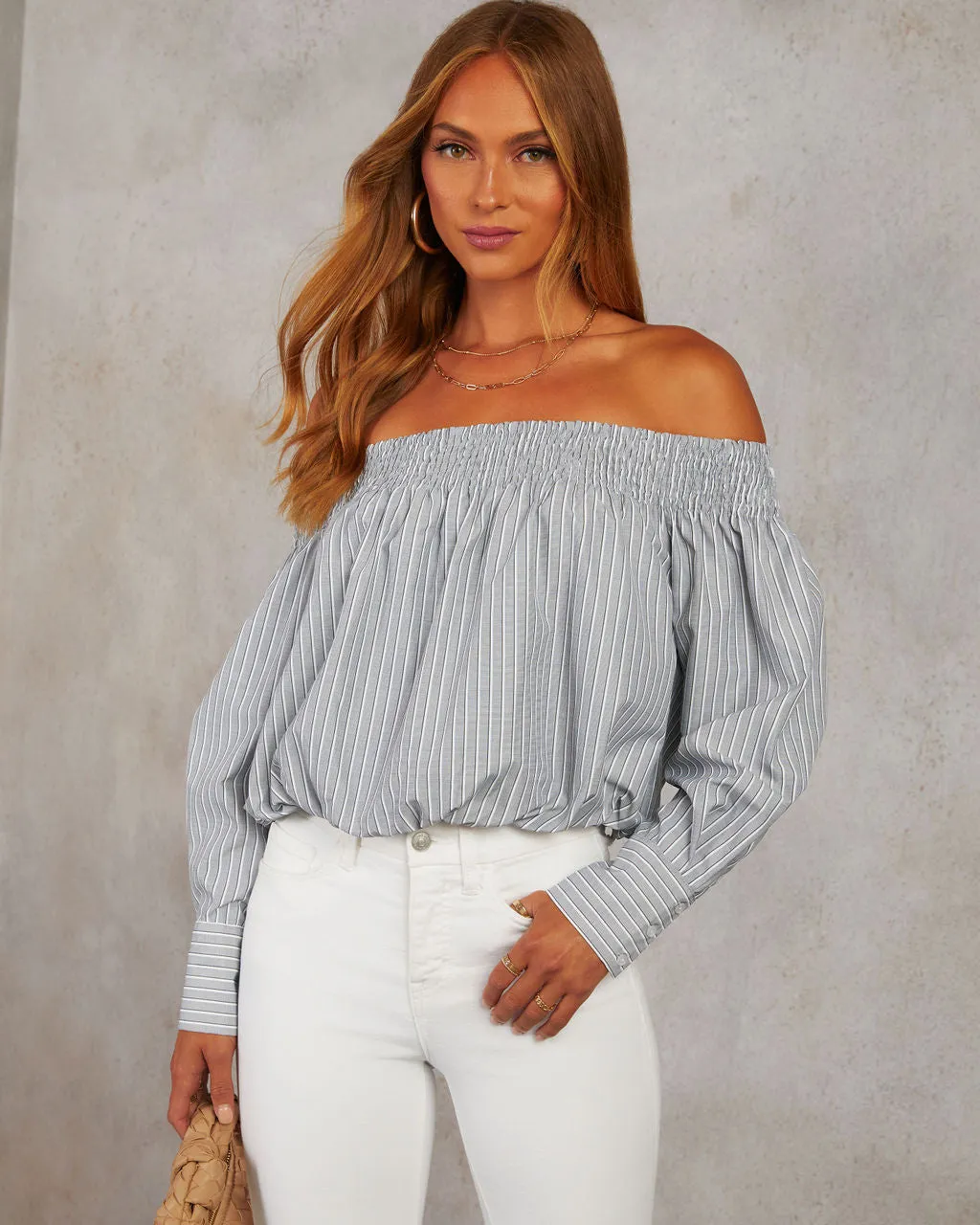 Casting Shadows Off Shoulder Top