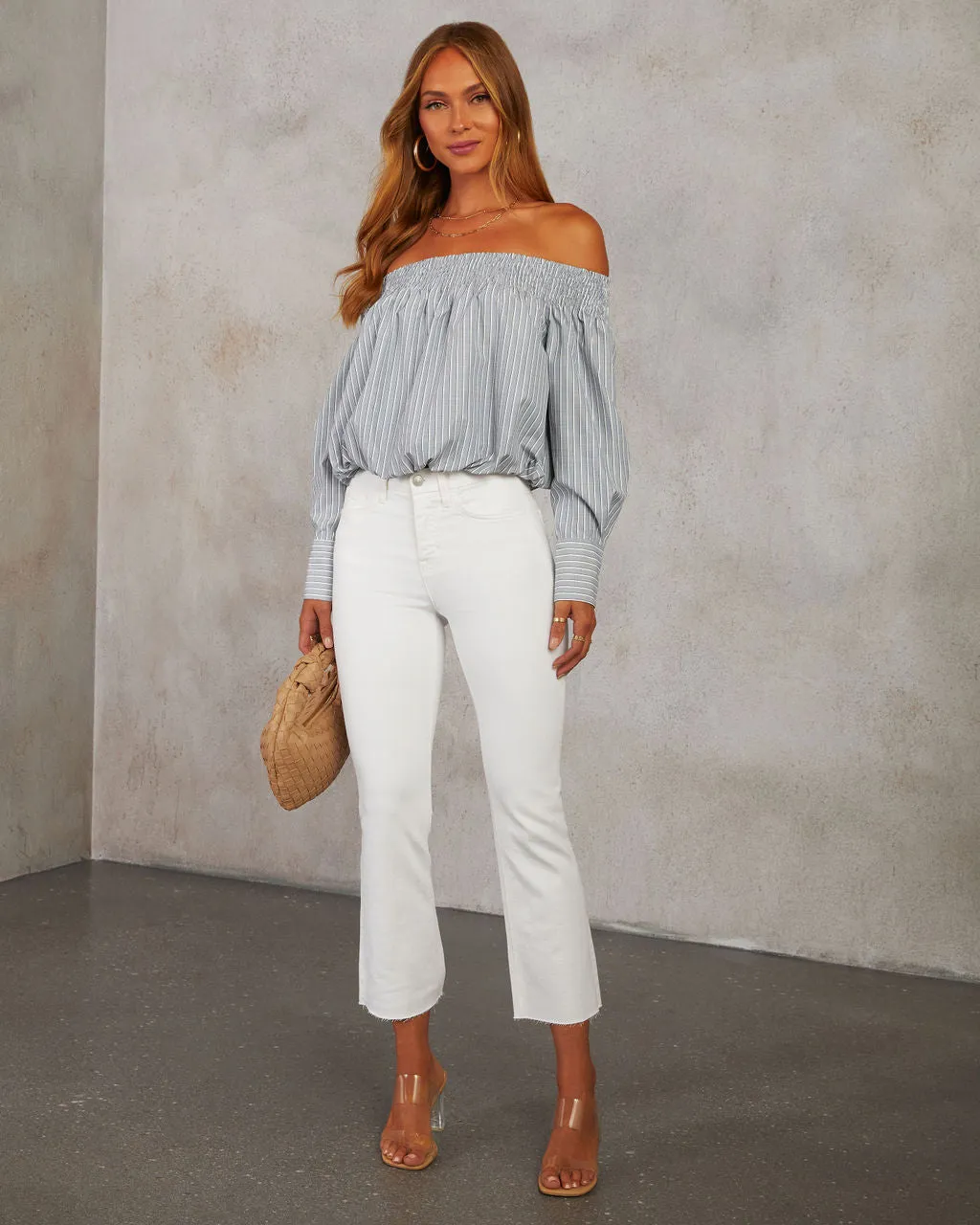 Casting Shadows Off Shoulder Top