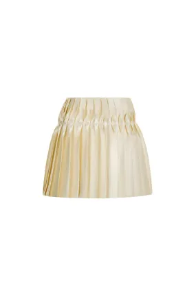 Ciara A-line Pleated Taffeta Mini Skirt