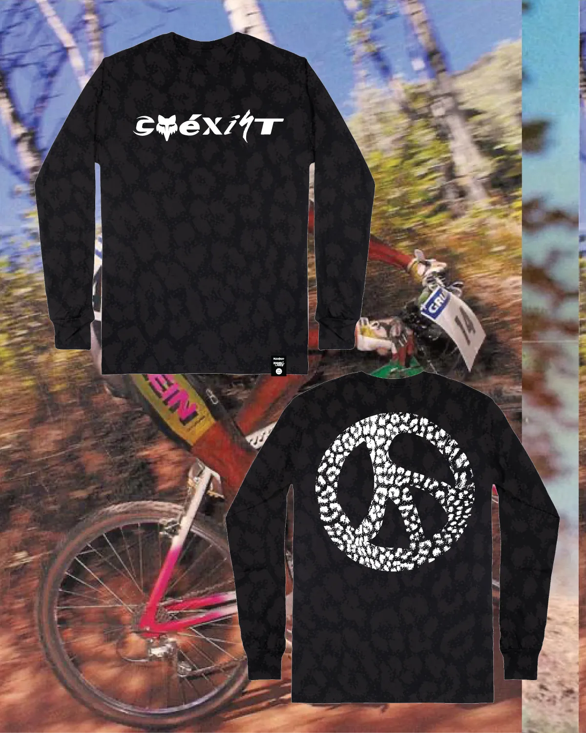 COEXIST Tech Long Sleeve w/woven label