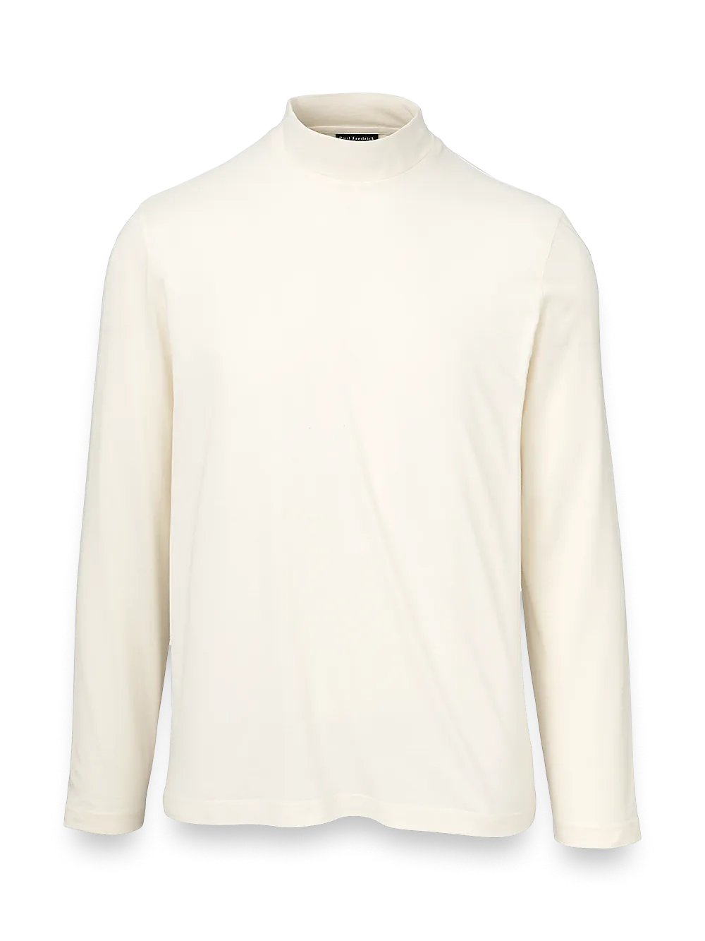 Cotton/Tencel Mock Neck - Ivory