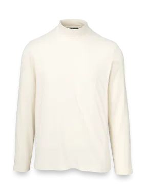 Cotton/Tencel Mock Neck - Ivory