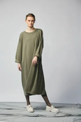 Devlyn van Loon Pullover Sweatshirt Dress (Olive)