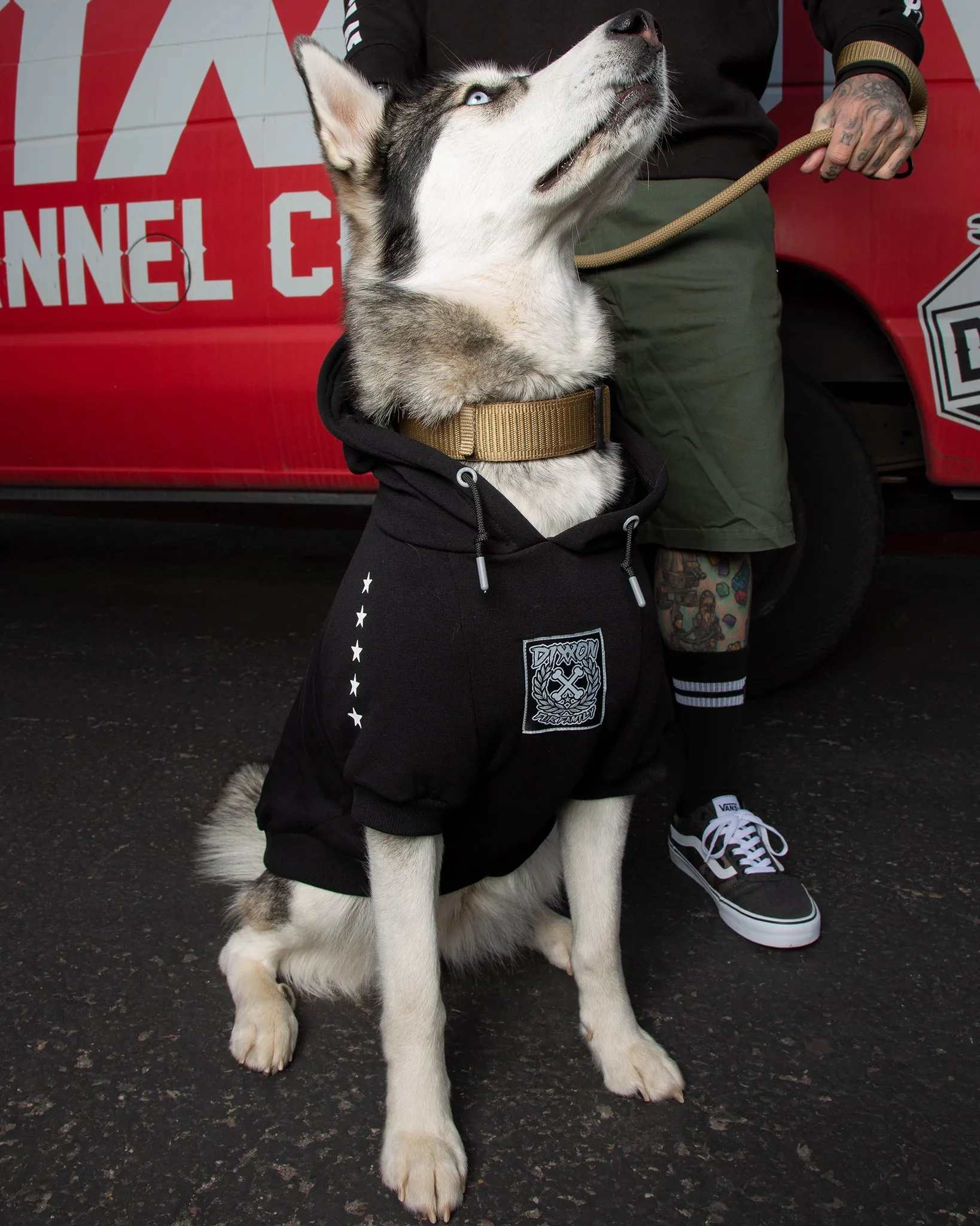 Dog Hoodie - Fur Family - Black & Gray