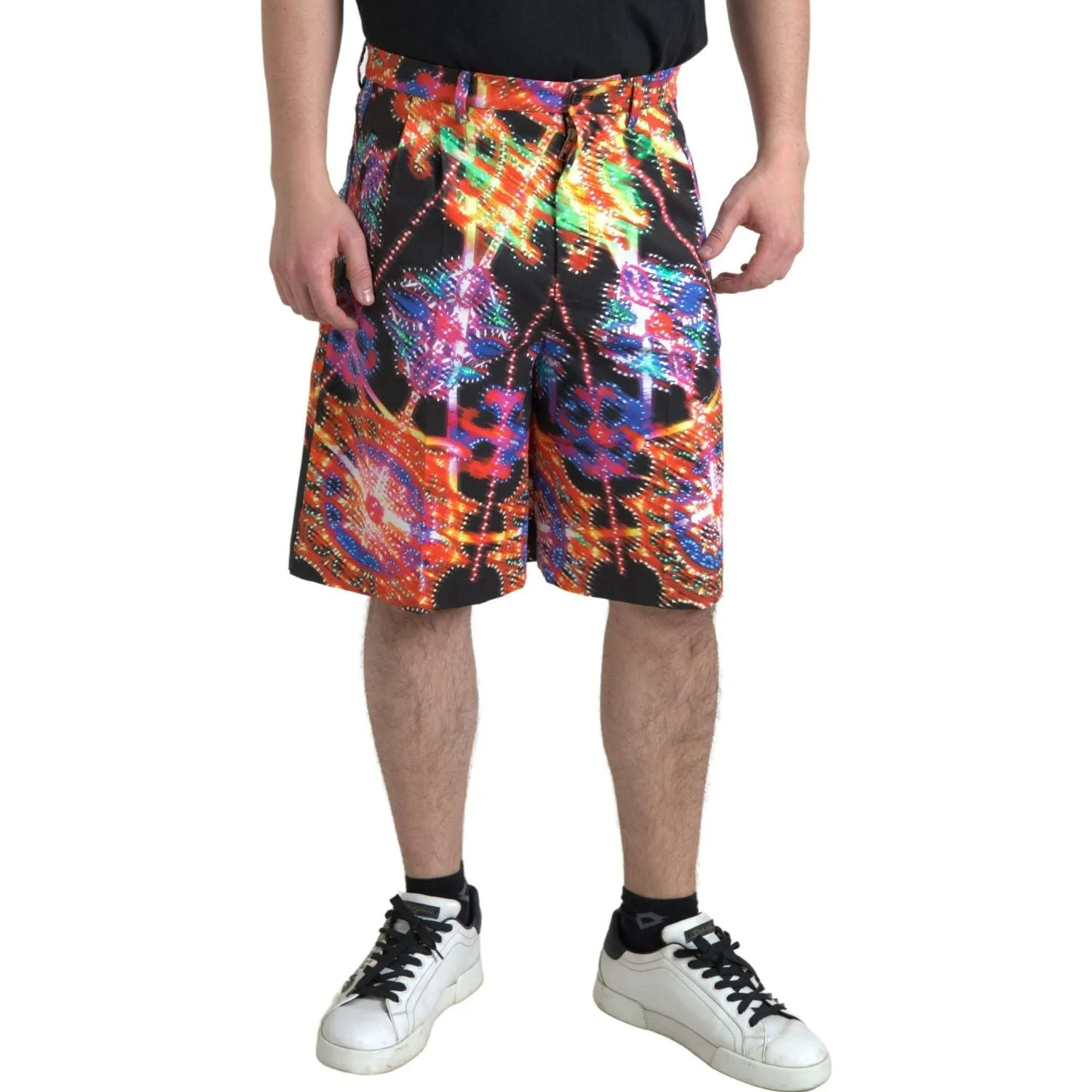 Dolce & Gabbana Multicolor Printed Bermuda Shorts