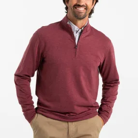 Dunmore 1/4 Zip Pullover- Tawny Port Heather