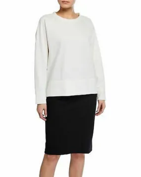 Eileen Fisher Womens Long-Sleeve Jersey Knit Top, Size Large