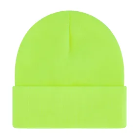 Elowel Beanie Hats for Men and Women - 100% Acrylic Thick Thermal Knit Skull Beanie Winter Hat - Unisex Cuffed Plain Fluorescent Beanie Hat