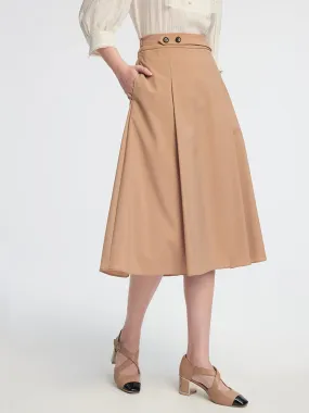 EP YAYING Vintage Collegiate Style Midi Skirt