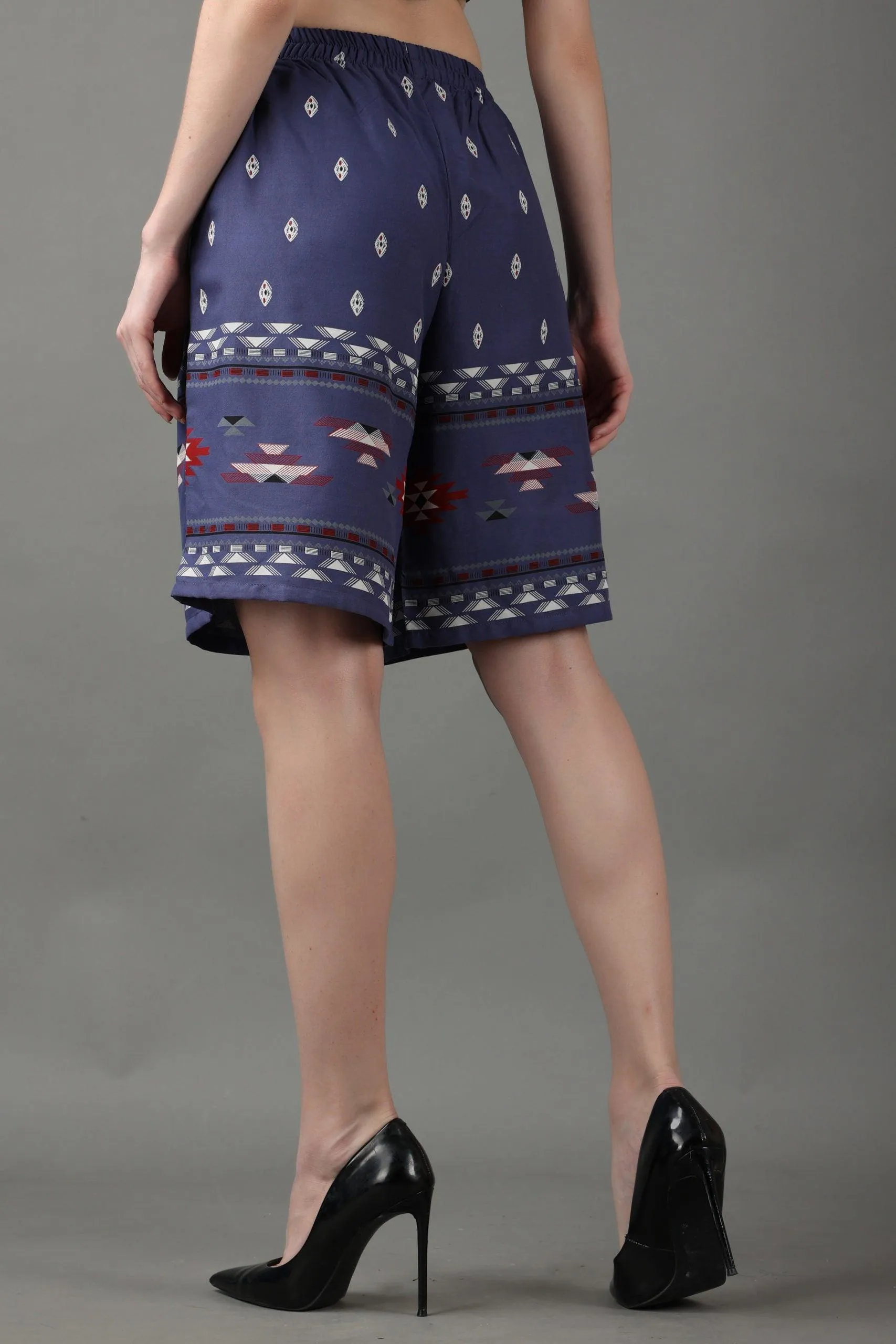 Ethnic Border Printed Shorts