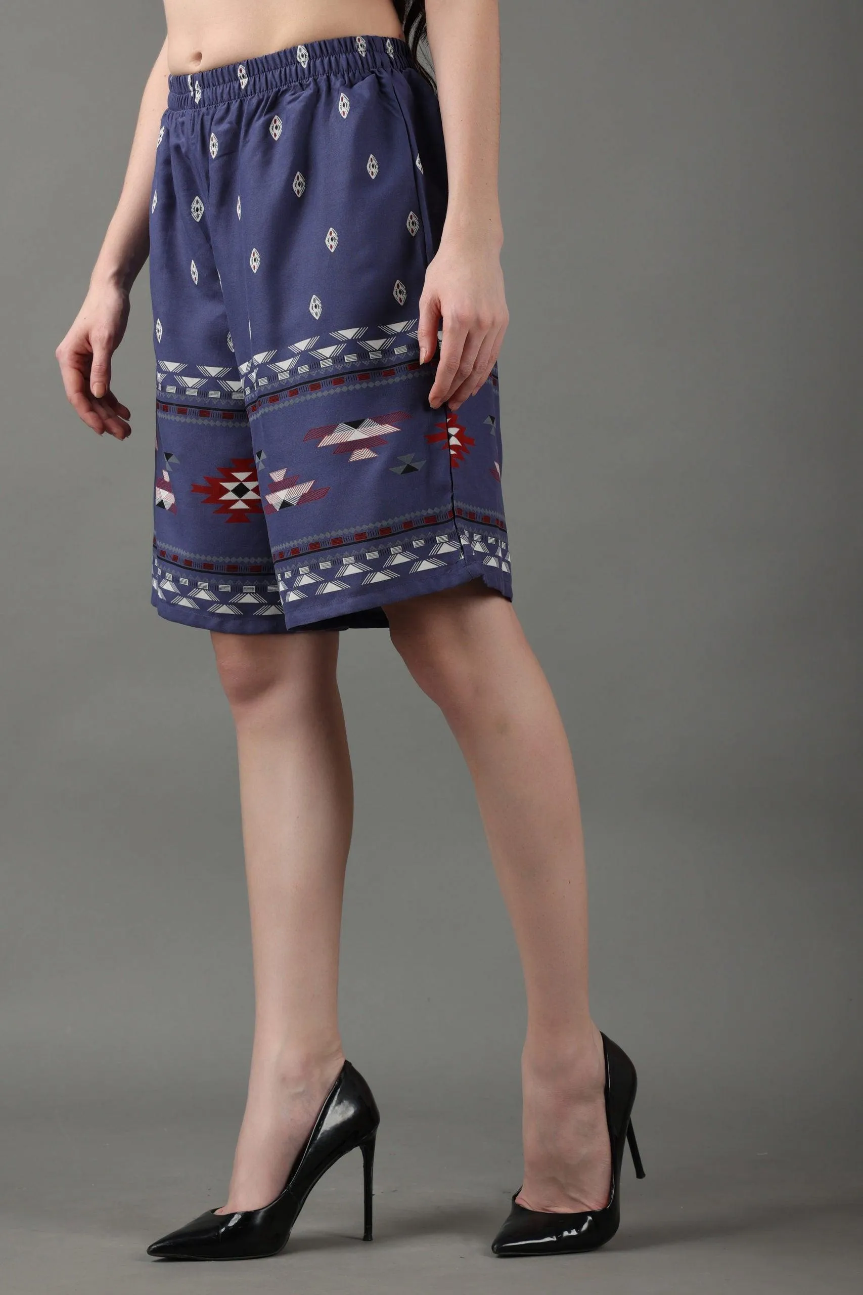 Ethnic Border Printed Shorts