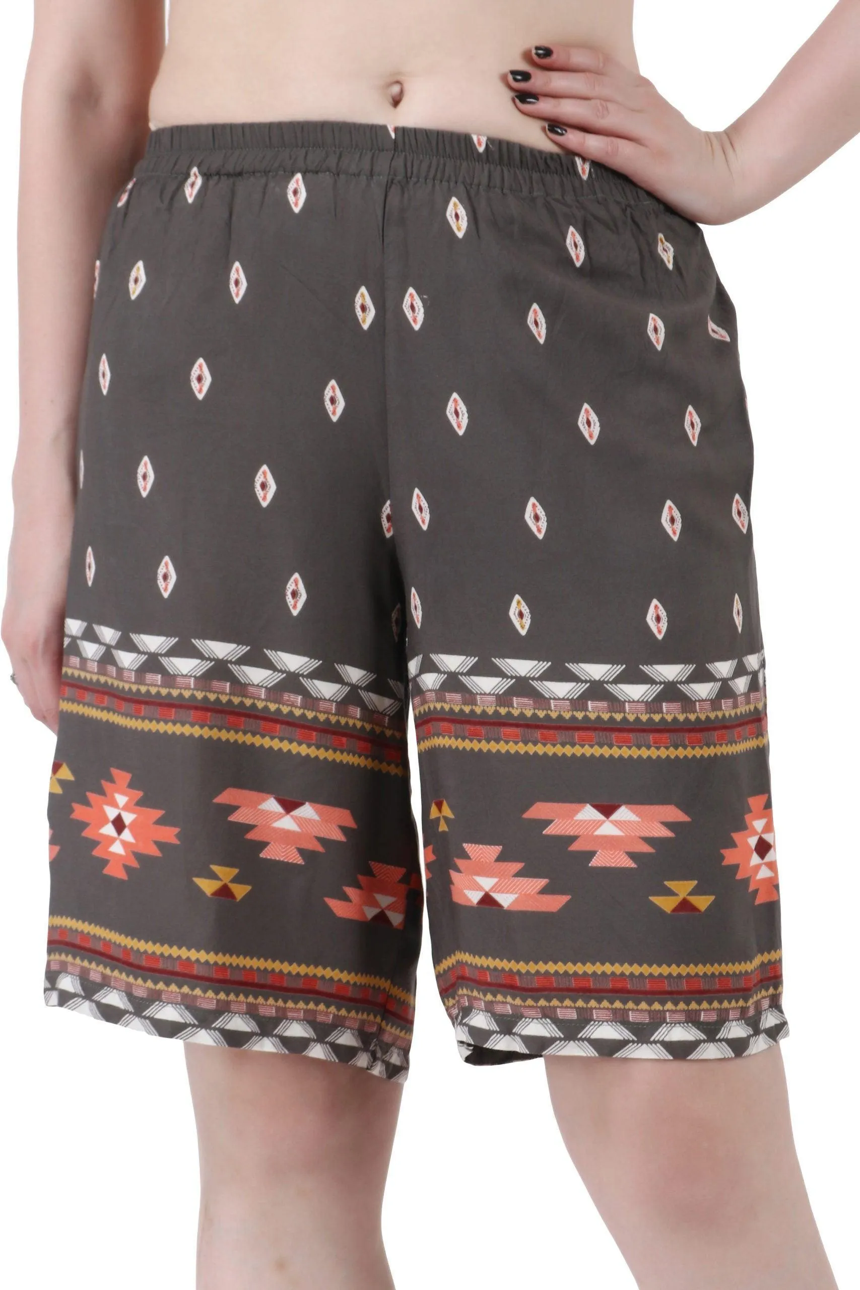 Ethnic Border Printed Shorts