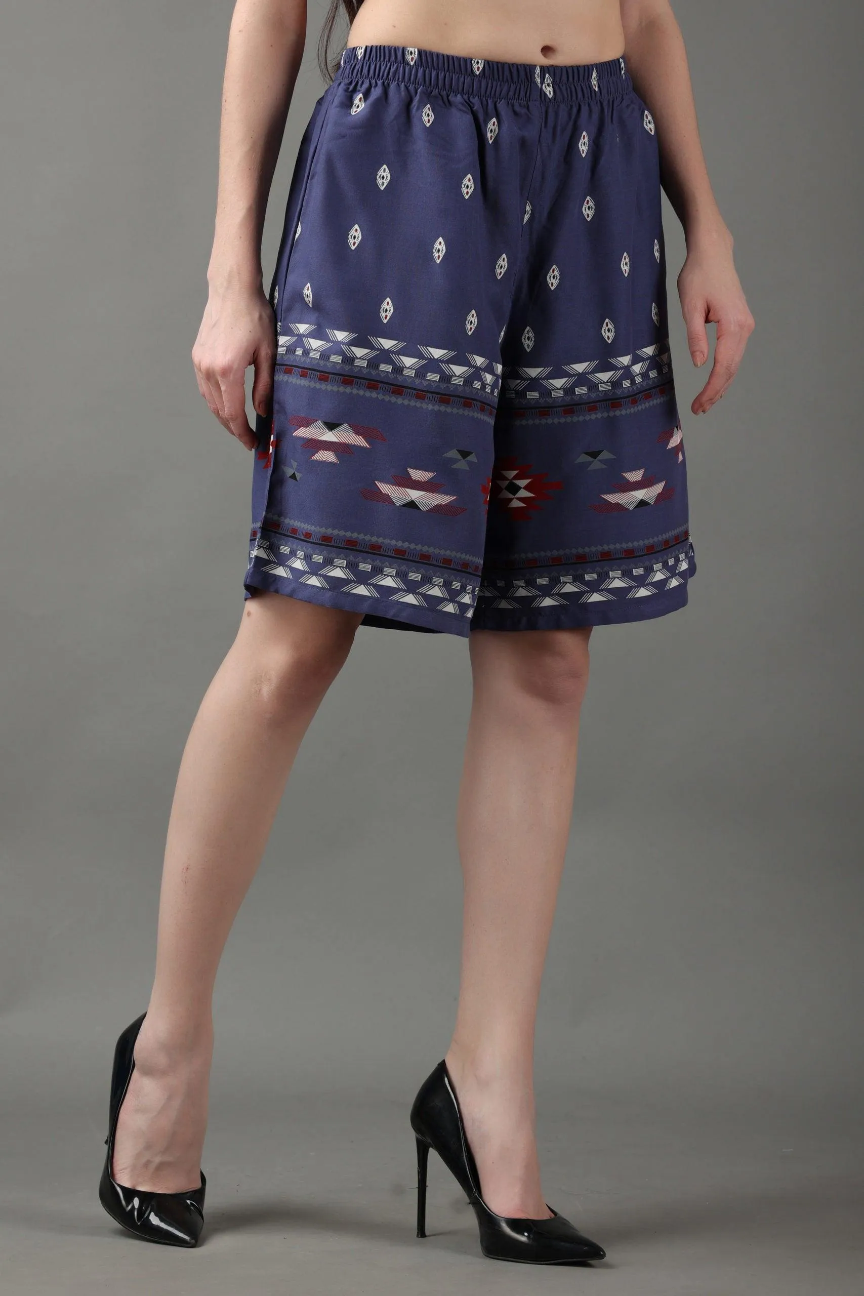 Ethnic Border Printed Shorts