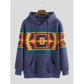 Ethnic Printing Patchwork Hoodies