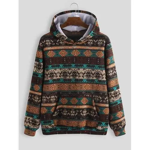 Ethnic Vintage Printing Hoodies