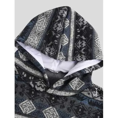 Ethnic Vintage Printing Hoodies