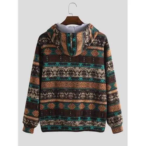 Ethnic Vintage Printing Hoodies