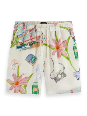 Fave Printed Bermuda Short (White) - 179170FA24270