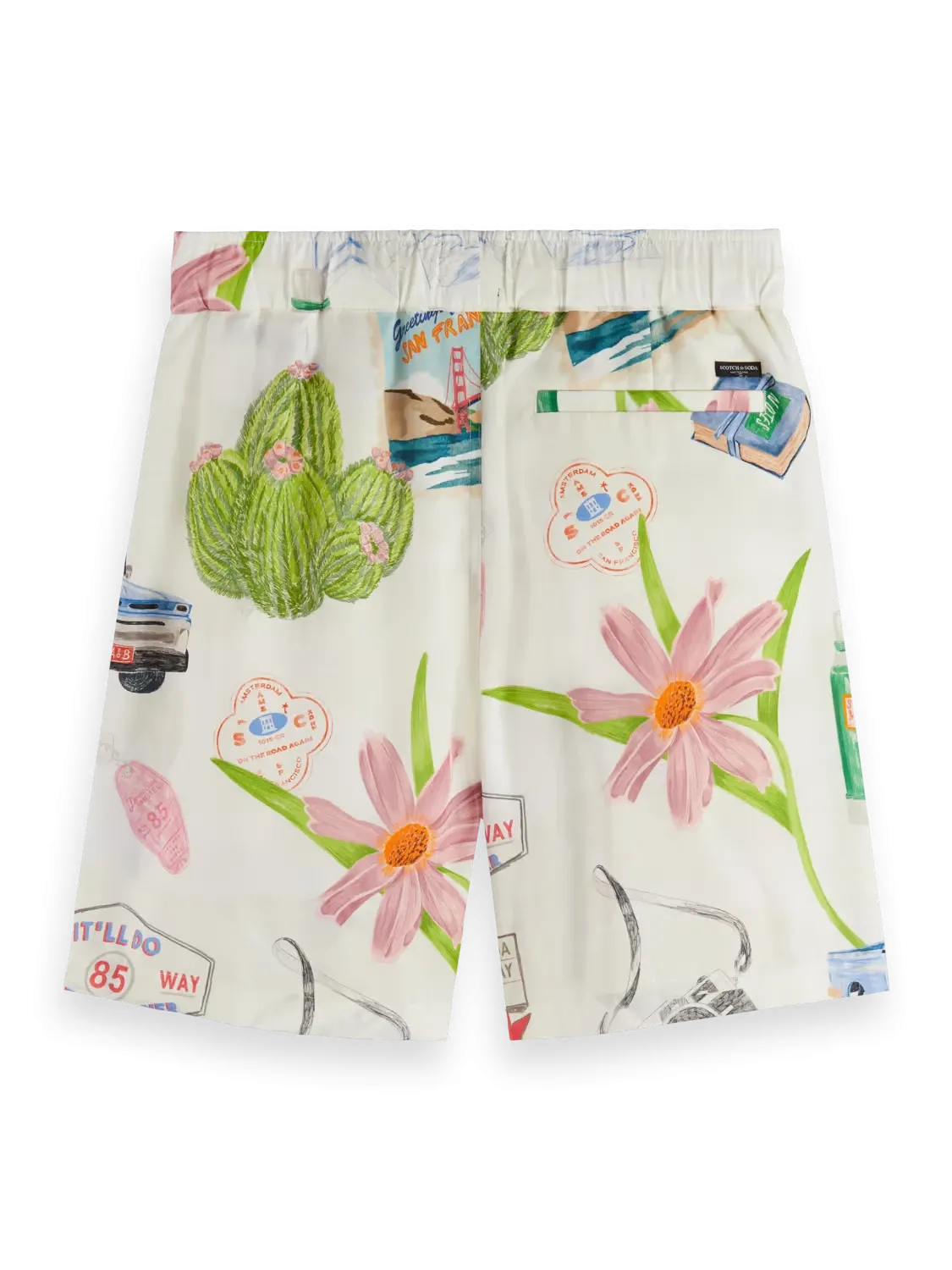 Fave Printed Bermuda Short (White) - 179170FA24270