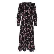 Fit-n-Flare Ruffle Floral Dress