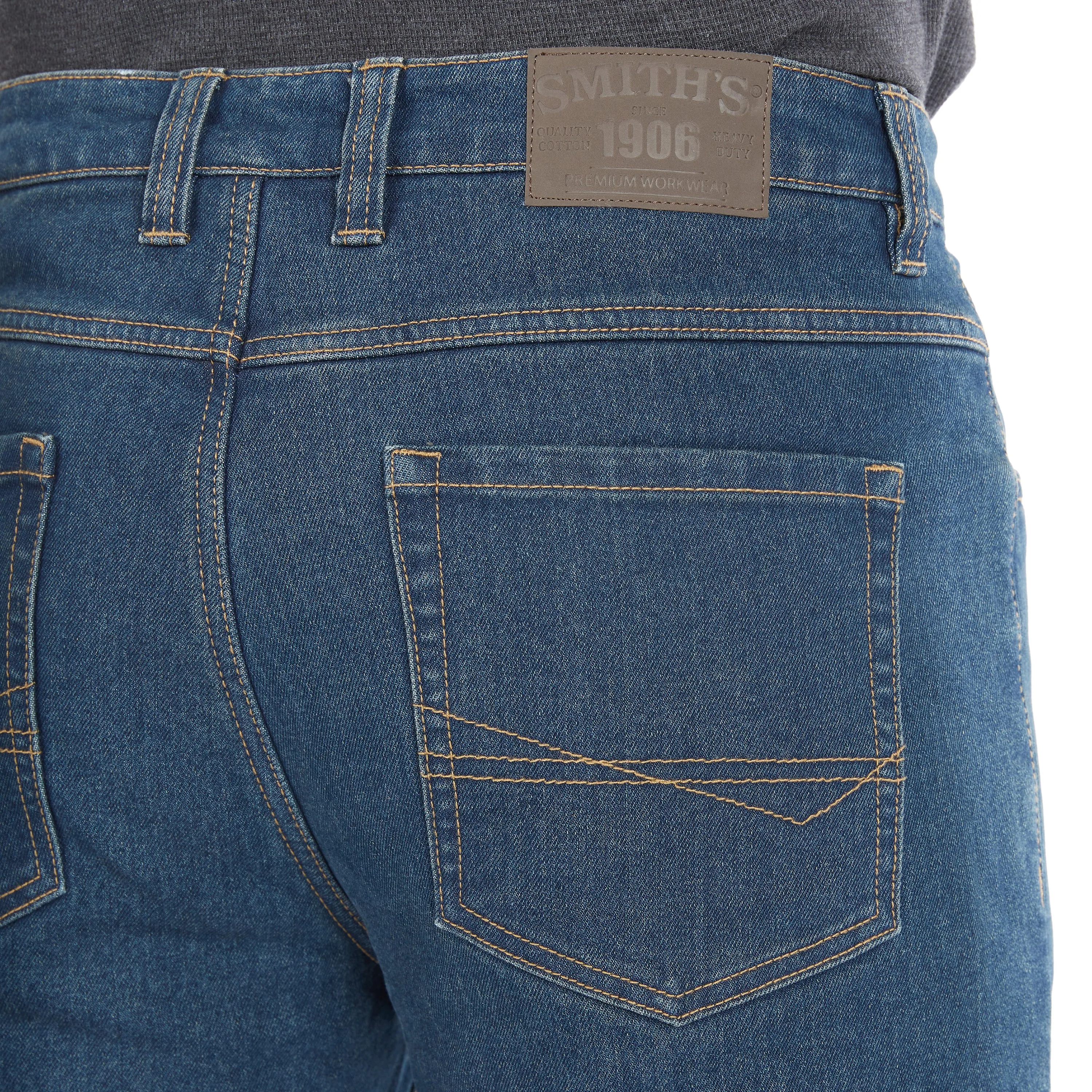 FLEECE-LINED SMITH'S-STRETCH 5-POCKET JEAN