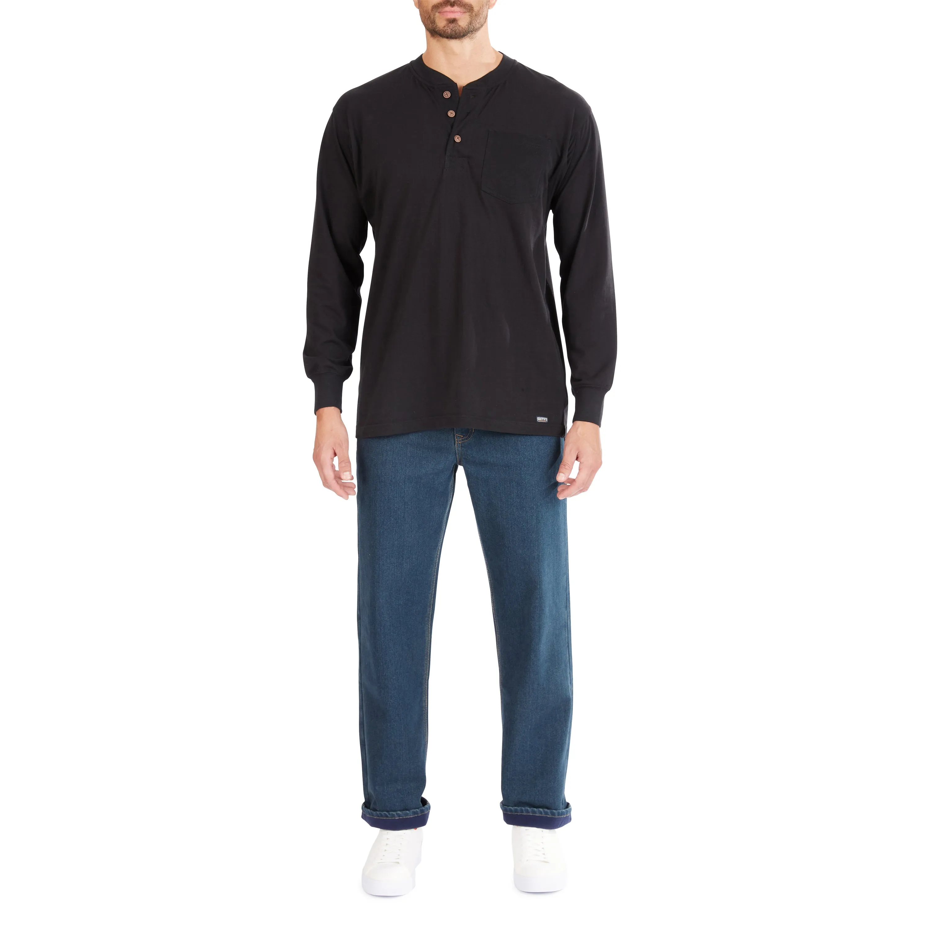 FLEECE-LINED SMITH'S-STRETCH 5-POCKET JEAN