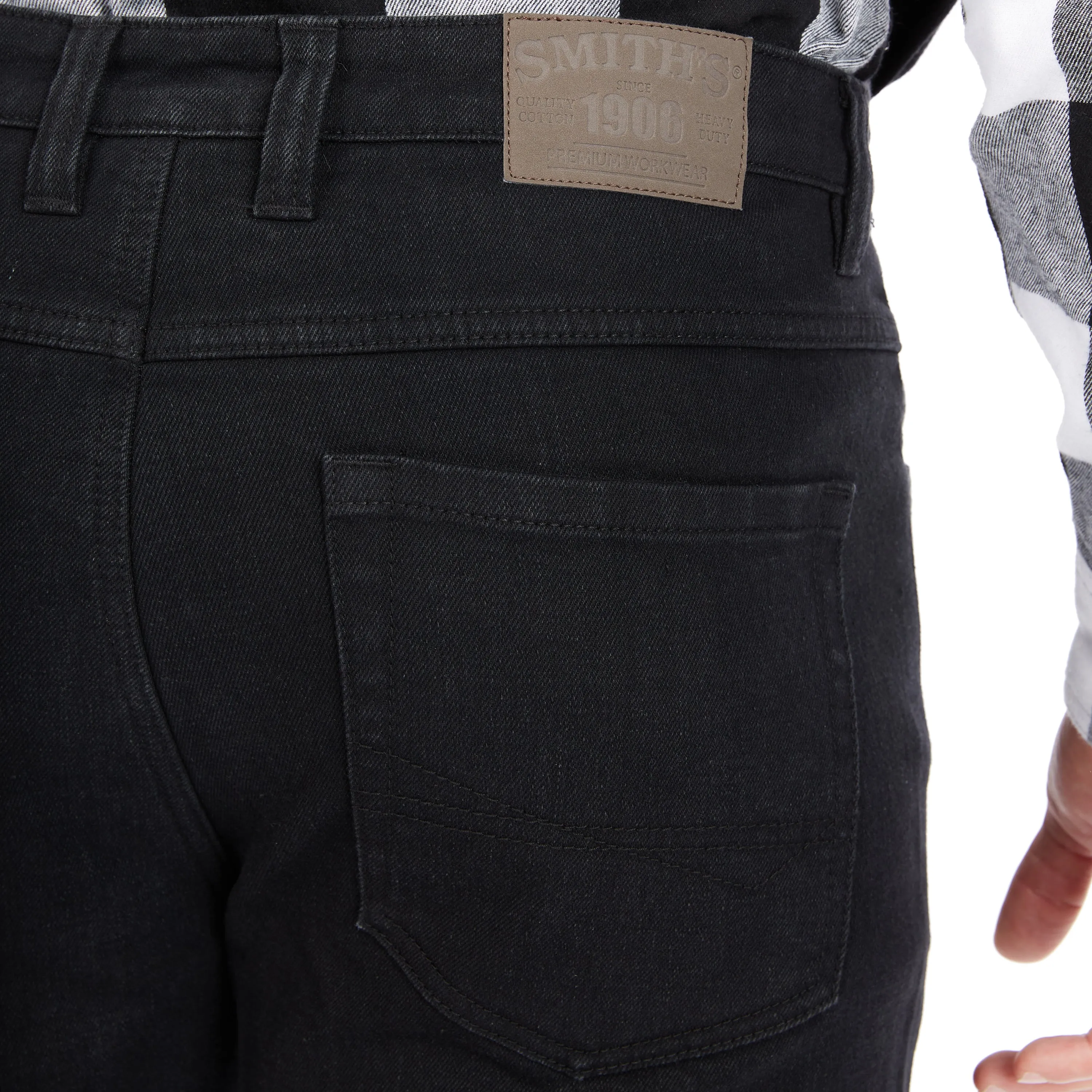 FLEECE-LINED SMITH'S-STRETCH 5-POCKET JEAN