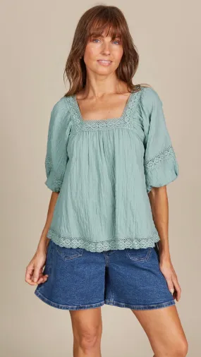 Fleur Top Seafoam