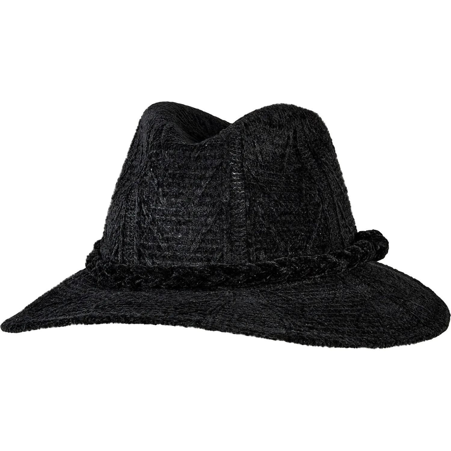 Four Buttons San Diego Texture Knit Pattern Fedora Hat