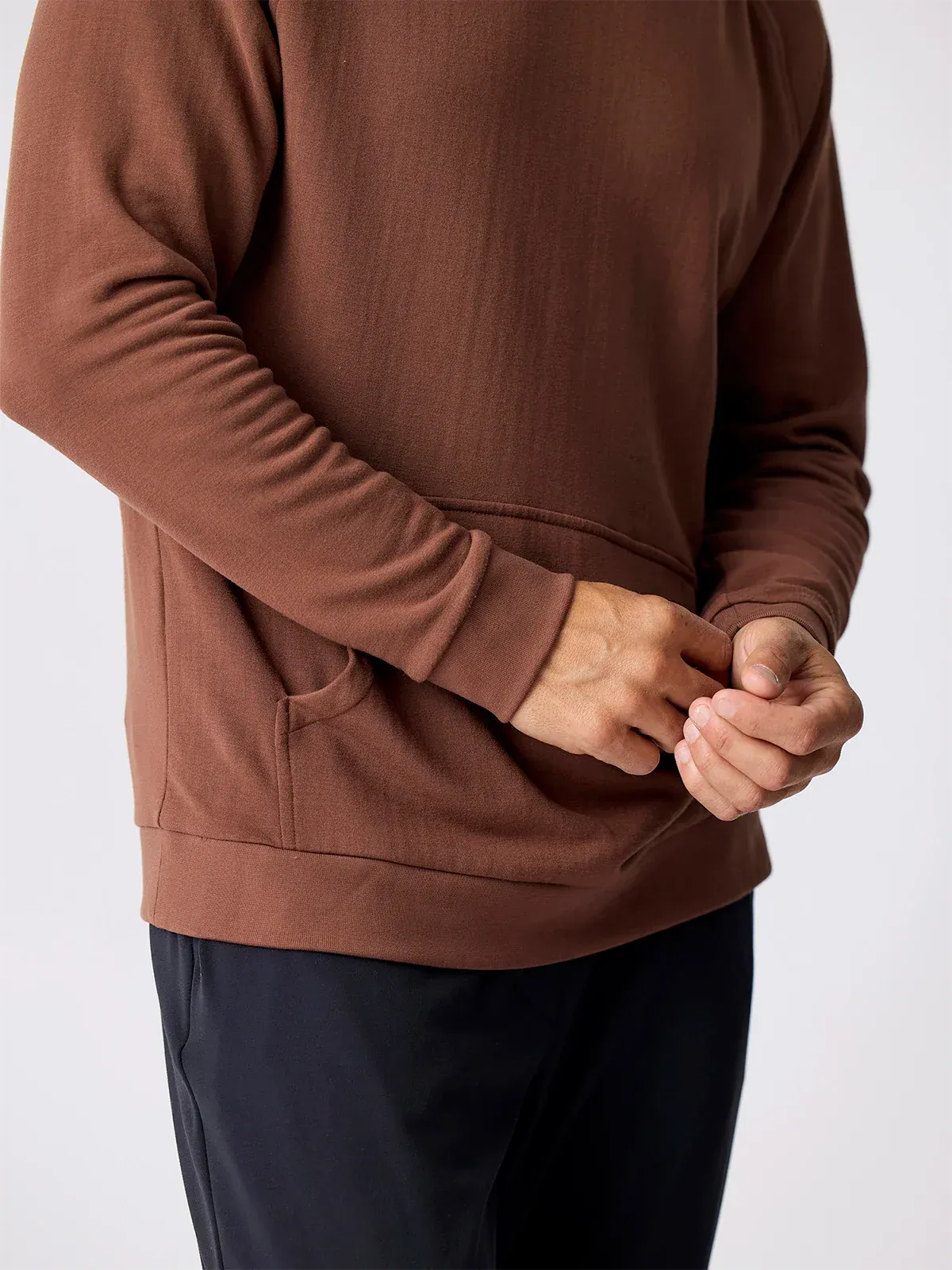 Free Fly Men's Bamboo Lightweight Fleece Hoodie in Chestnut