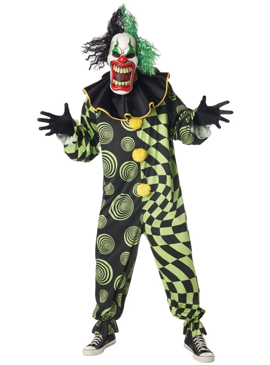 Funhouse Freak Clown Mens Plus Size Halloween Costume