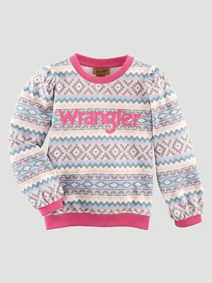 Girl's Wrangler Aztec Logo Sweatshirt