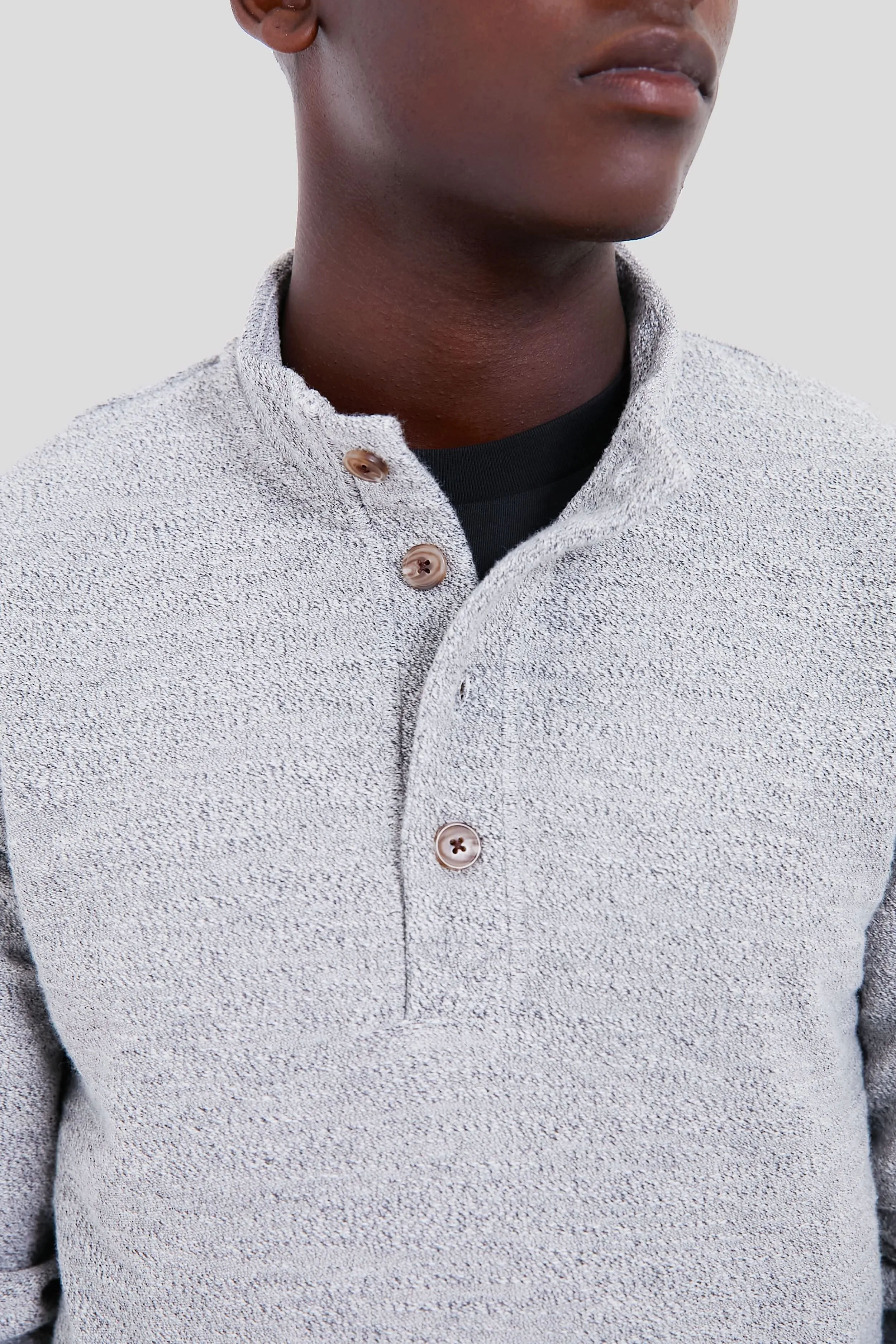 Gray Clayton Textured Pullover