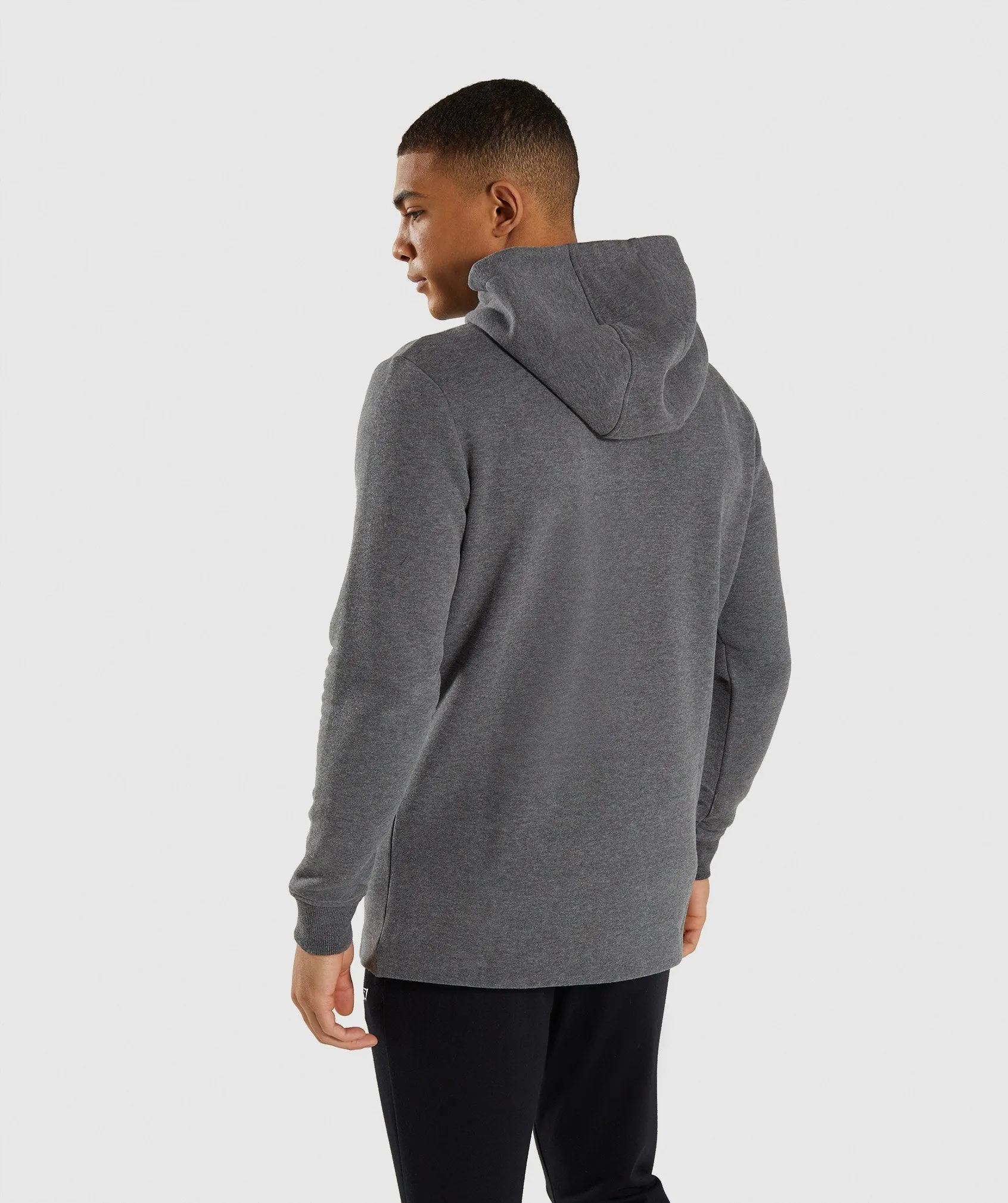 Gymshark 1/2 Zip Hoodie - Charcoal Marl