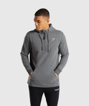 Gymshark 1/2 Zip Hoodie - Charcoal Marl