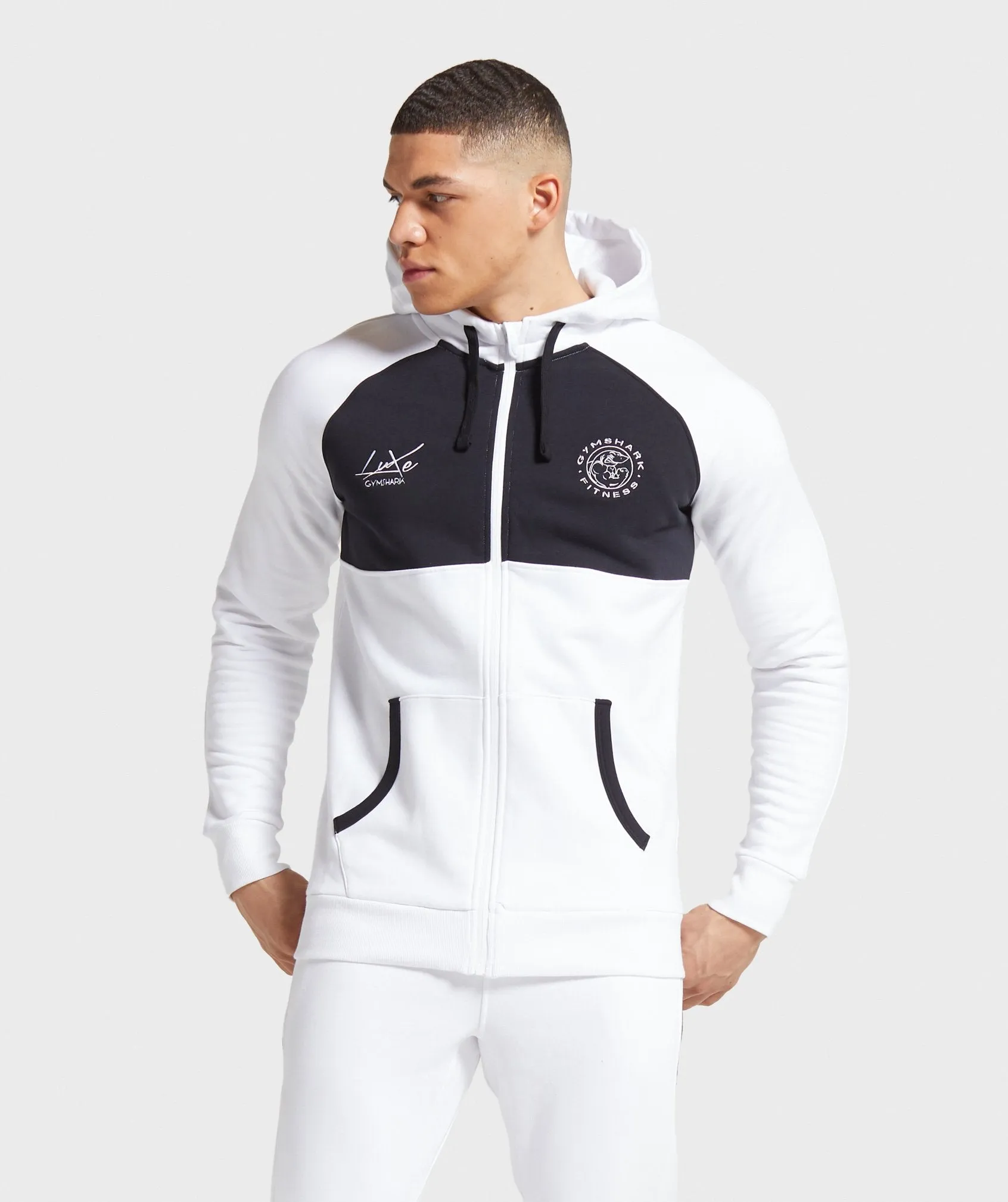 Gymshark Luxe Legacy Zip Hoodie - White