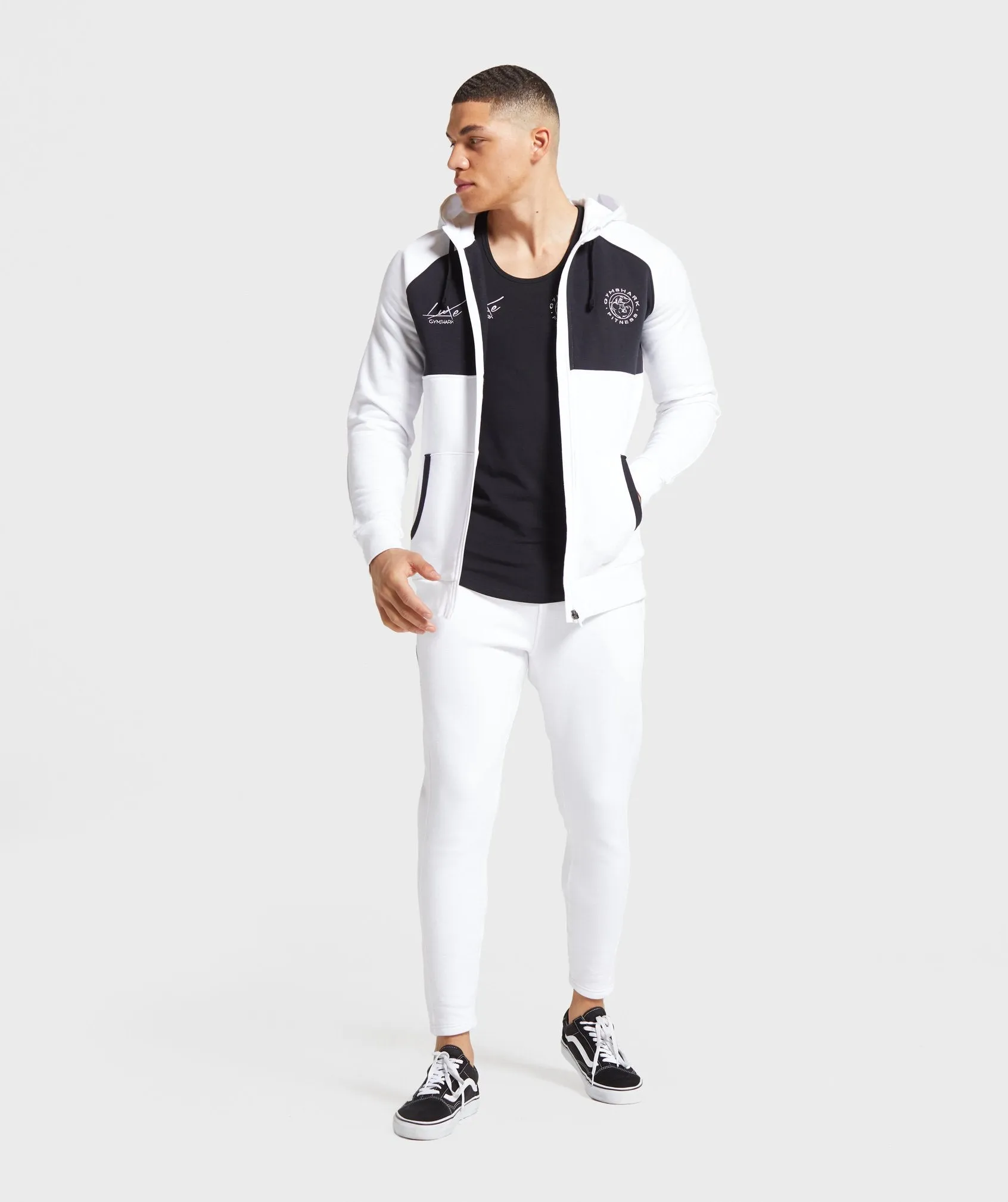 Gymshark Luxe Legacy Zip Hoodie - White