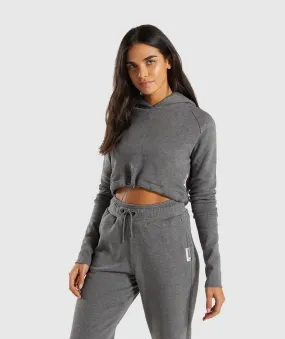 Gymshark Slounge Drawcord Hoodie - Charcoal Marl